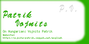patrik vojnits business card